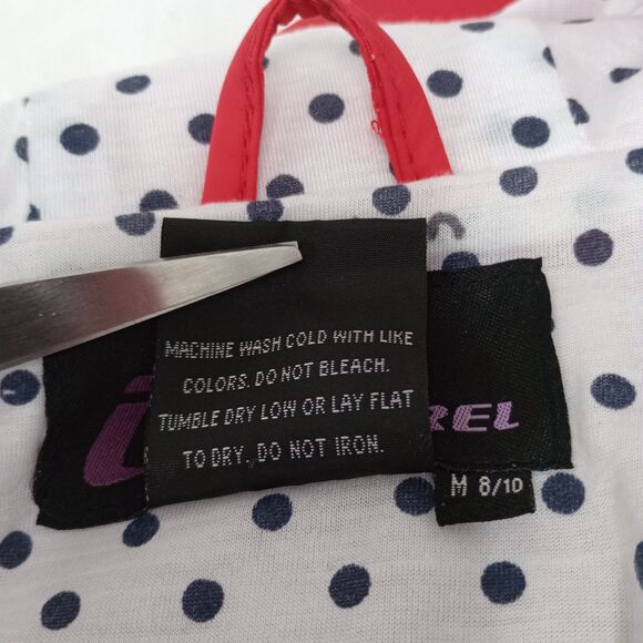 I5 Apparel Kids Hooded Waxie Toggle Rain Jacket Slicker M (8-10) Red Navy - Picture 4 of 8